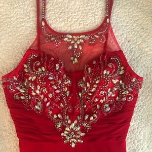 SOLD Fabuluxe Couture Red Dress